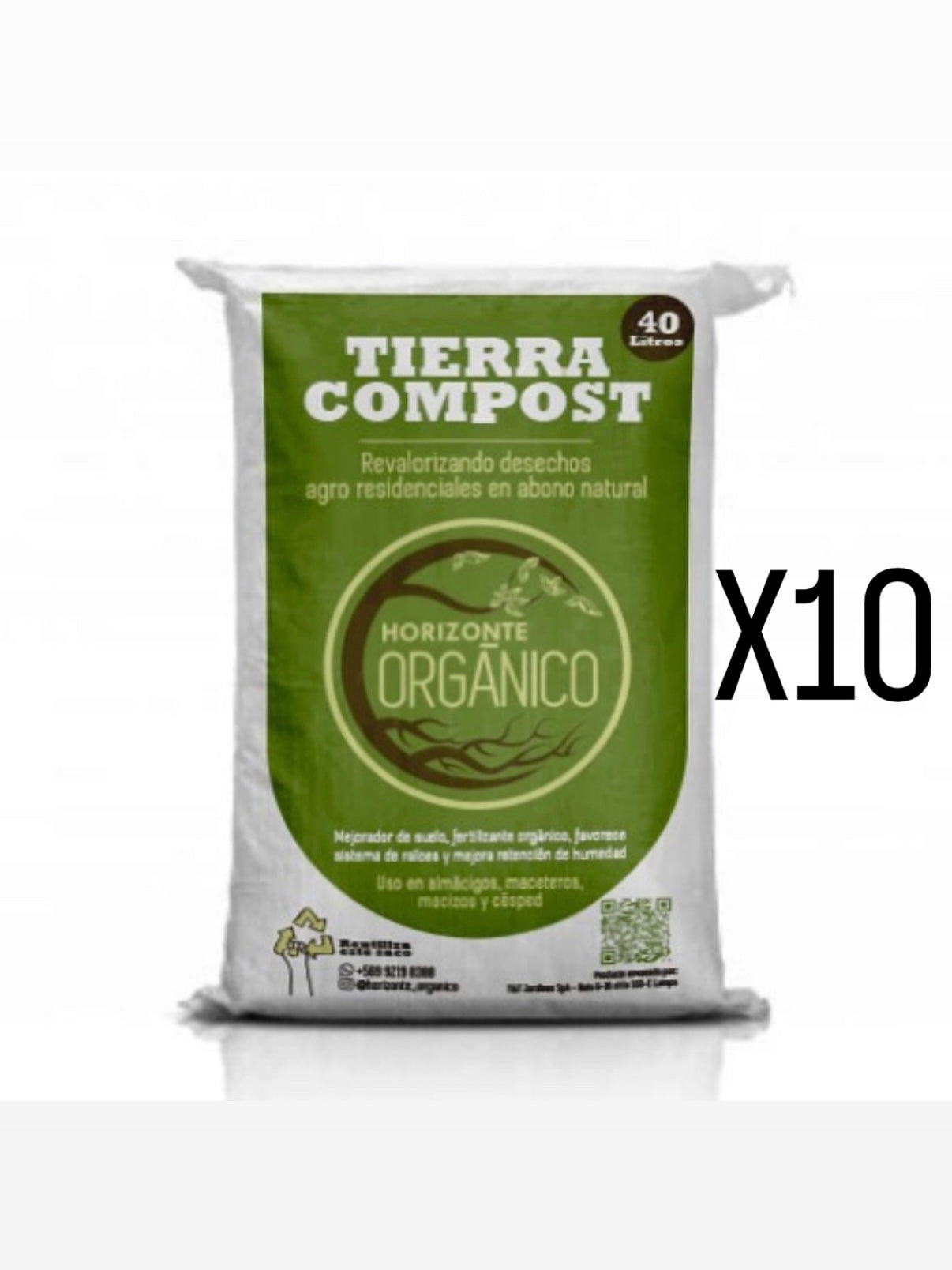 Pack x10 Sacos 40L Compost Orgánico (10x40L)